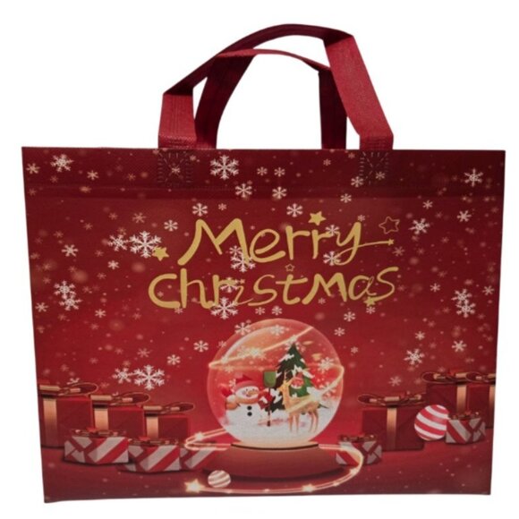 Large Reusable Non-Woven Foldable Lightweight Tote Christmas Gift Bags - NEW - Picture 2 of 11